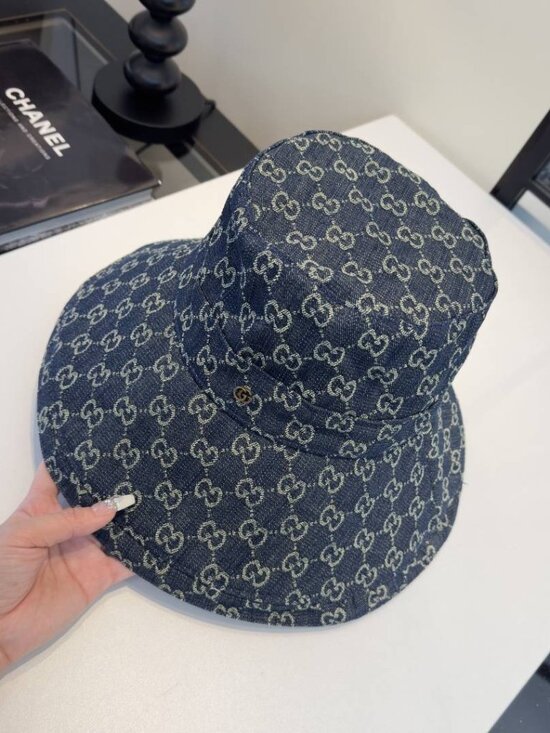 GG Navy Denim Bucket Hat